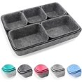 thumbnail image 1 of czcpp-Felt Drawer Organizer Tray, 8 Pack Shallow Desk Drawer Organizer, Save Desk Space Dividers Box for Office Gadgets and Jewelry Storage (Dark Gray), 1 of 4
