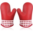thumbnail image 1 of Guantes De Cocina A Prueba De Calor De Silicona Guantes Para Horno ER 1 Par Rojo, 1 of 5