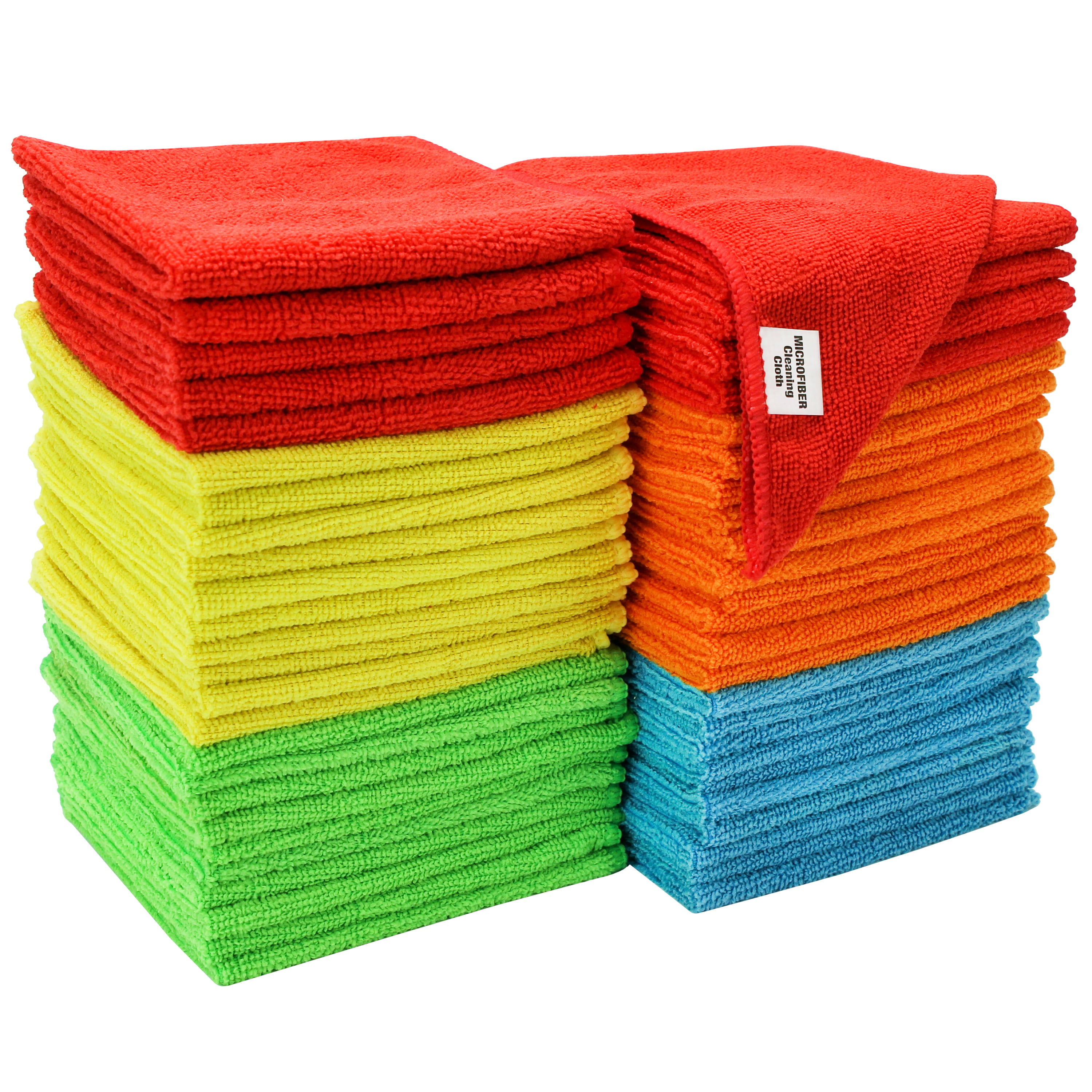 Bulk Microfiber Cleaning Cloth Towels For Cars Kitchen Rags No-Scratch Polishing 