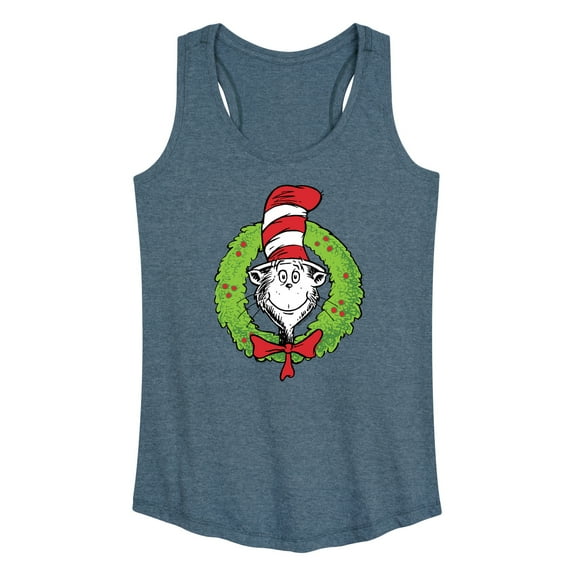 The Cat in the Hat - Cat Wreath - Women's Racerback Tank Top