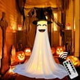 thumbnail image 4 of Konghyp Halloween Ghost Lamp with Remote Control - Illuminated Fabric Ghost Decoration for Garden, Courtyard, and Party - Adjustable Height, Indoor/Outdoor Halloween Decor, 4 of 9