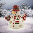 thumbnail image 2 of Christmas Snowman Tealight Candle Holder 5.6x4.1x5.5, 2 of 3