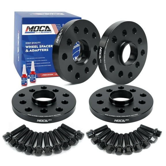 MOCA AUTOPARTS 4PCS 0.59"(15mm) & 0.79"(20mm) Wheel Spacers 5x3.94" or 5x4.41" with M14x1.5 Thread Pitch Fit for Audi A3 A4 S4 A6