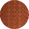 thumbnail image 1 of Ahgly Company Machine Washable Indoor Round Contemporary Mahogany Brown Area Rugs, 7' Round, 1 of 7