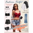 thumbnail image 4 of Avidlove Sexy Lace Bralette Bra for Women Lingerie V Neck Strap Bustier Tank Tops Lace Cami Crop Tops, 4 of 6