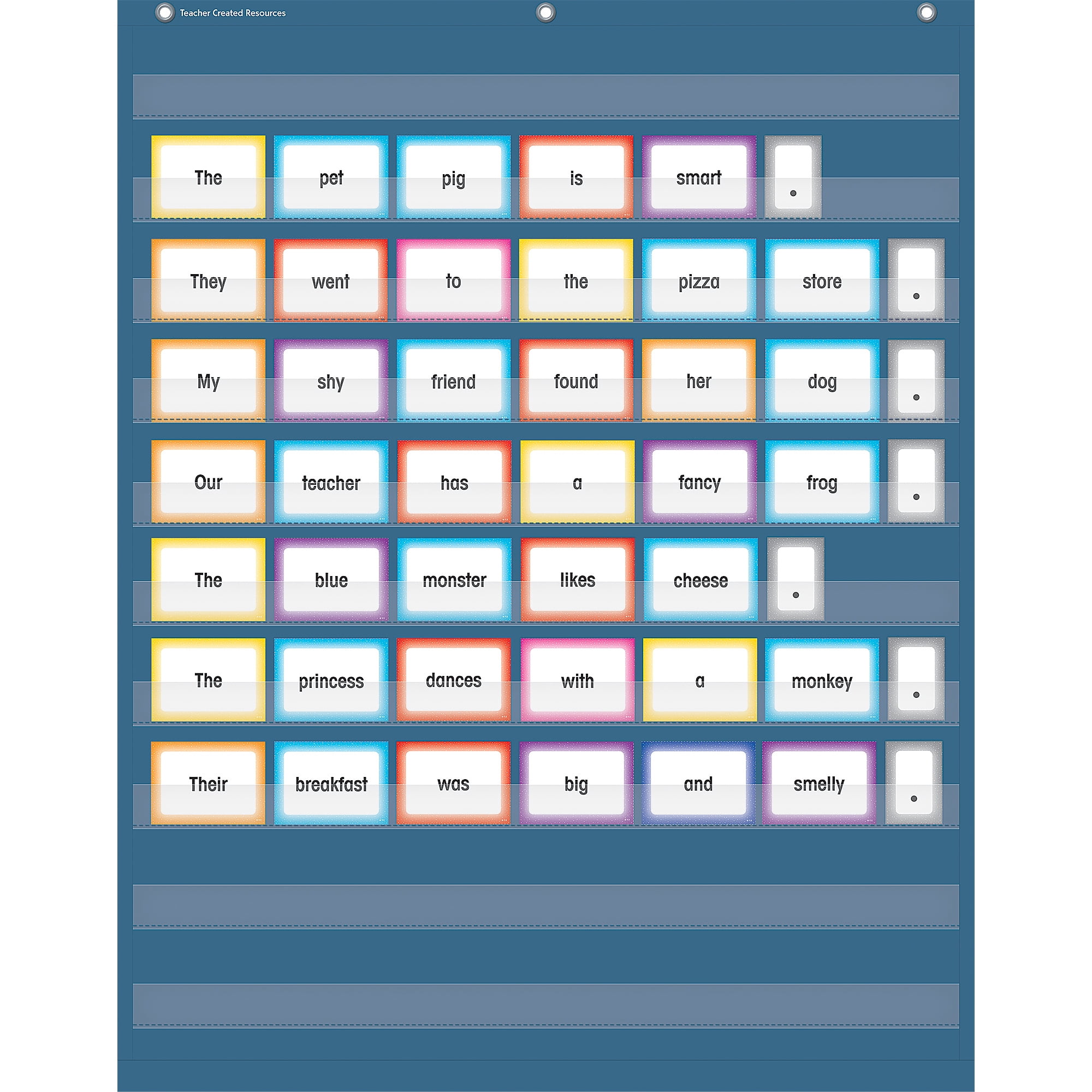 Teacher Created Resources Slate Blue 10 Pocket Chart, 34" x 44"