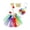 Colorful, variant on Miniature, Decorative - Outfit Set, Soft Polyester Doll Clothes Outfit Set For Small Figurines And Pet Enthusiasts (5.9x2.8 Inch)