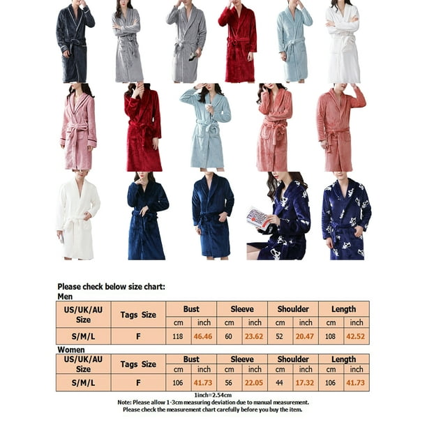 Avamo Women Fuzzy Bathrobe Solid Color Fleece Robe Long Sleeve