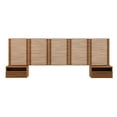 thumbnail image 3 of Modway Render Wall Mount Queen Headboard and Modern Nightstands in Walnut, 3 of 7