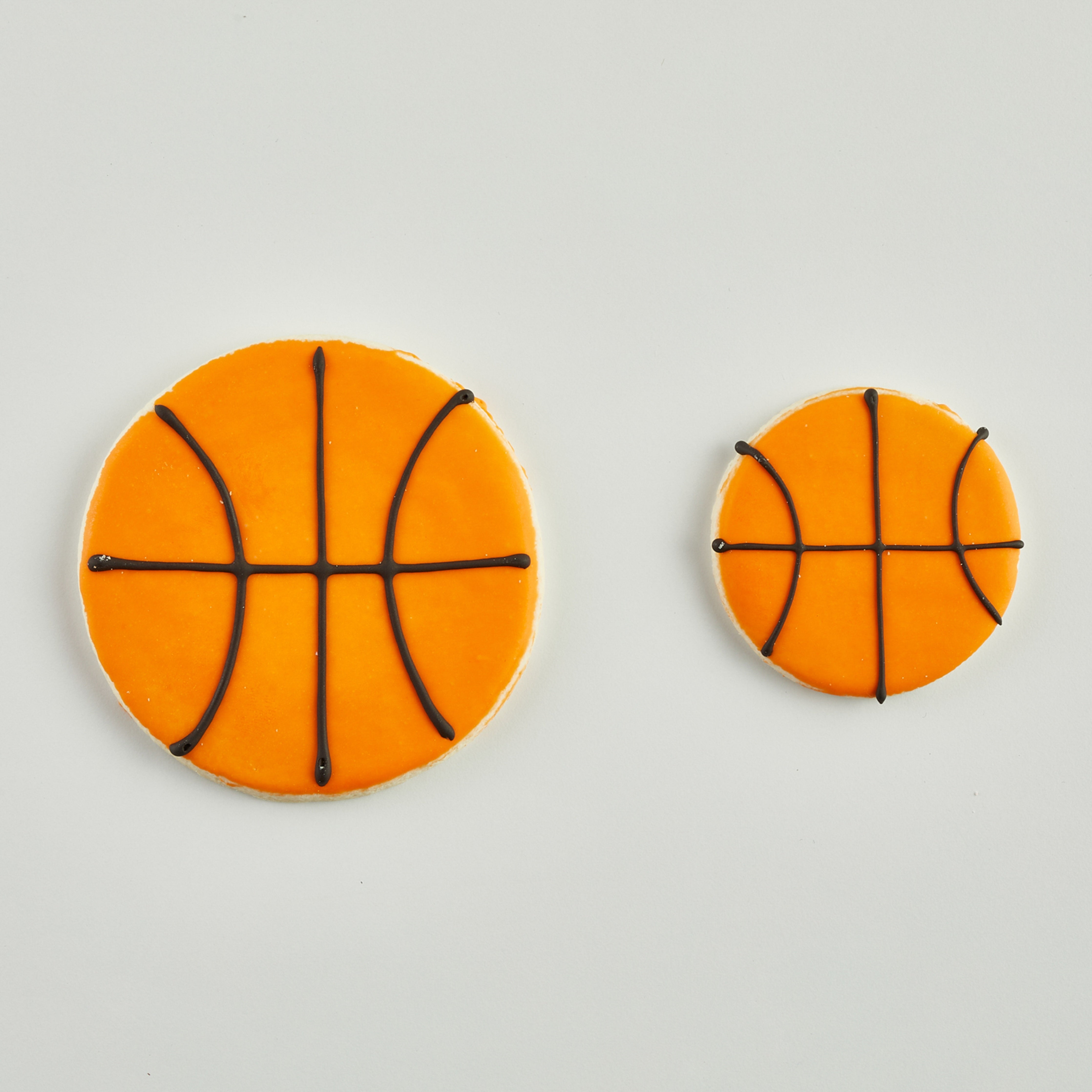 24-Pack Mini Basketball Smiley Cookies - Nut Free, Kosher, Individually Wrapped Sugar Cookies