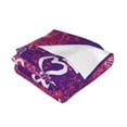 thumbnail image 3 of YFYANG Lightweight Warm Flannel Blanket, Purple Watercolor Heart Doodle Throw Blanket for Bed, Sofa, Travel, Camping, 80"x60", 3 of 7