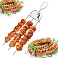thumbnail image 4 of XWSHYW Utensilios y Gadgets de Cocina. Tenedor de Barbacoa Semiautomático de Acero Inoxidable, Tenedor de Barbacoa Al Aire Libre, Tenedor de Barbacoa Familiar, Kebabs de Cordero, Herramientas de Barb, 4 of 6
