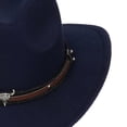 thumbnail image 5 of Girls Boys Beach Bucket Hat 3-18 Years Childrens Woolen Hat With Upturned Brim Cowboy Hat Head Accessory Solid Color Top Hat Wide Brimmed Hat Summer Hats, 5 of 7