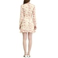 thumbnail image 3 of INSPIRE CHIC Women's Floral Long Sleeve Elastic Waist Ruffle Hem Dress with Belt, 3 of 6