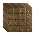 thumbnail image 1 of FASÄDE Traditional 4 Decorative Vinyl 2ft x 2ft Lay in Ceiling Panel in Argent Bronze (5 Pack), 1 of 5