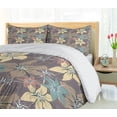 thumbnail image 5 of Ambesonne Flowers Duvet Cover Sets, Blossoms in Autumn Colors, 2-King, Pale Teal Beige, 5 of 7