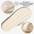 thumbnail image 7 of BERANMEY Women’s Corduroy Memory Foam Slippers Open Toe Slip-On Slippers for Womens with Cushioned Thick Sole Crossband Soft House Slippers & Bedroom Shoes (Gift-Ready), 7 of 7