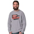 thumbnail image 4 of Funny Danger is My Middle Name Men's Long Sleeve Tee T Shirt Brisco Brands S, 4 of 6