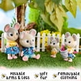 thumbnail image 3 of Honey Bee Acres The Cheddars Mouse Family, 4 Miniature Doll Figures, Ages 3 and UP, 3 of 7