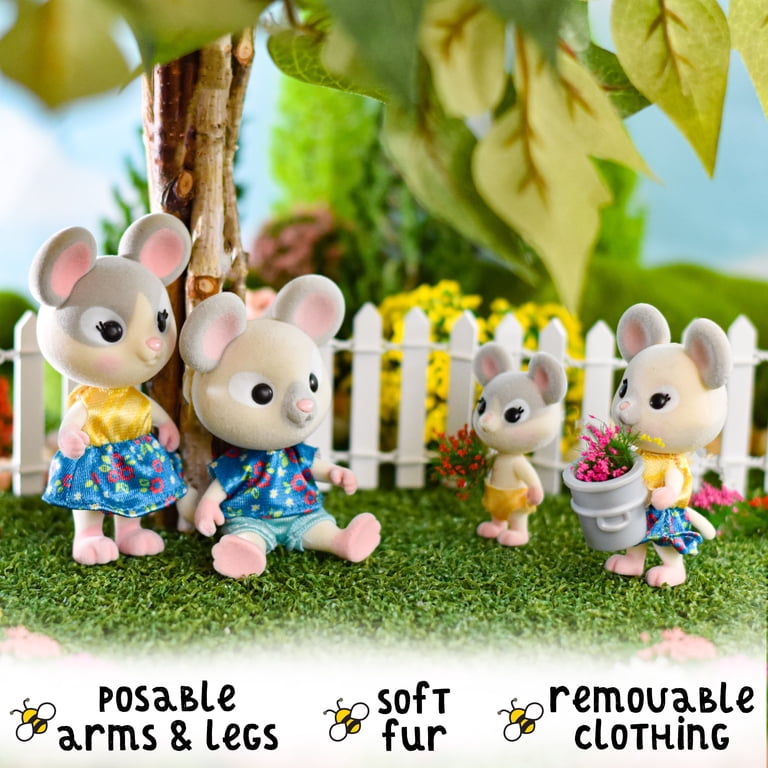 Honey Bee Acres Cheddars Mouse Family, Set of 4 Figures photo 2