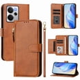 thumbnail image 2 of FOXDOCK Funda Tipo Cartera para Tecno Camon 50 Pro 4G Cuero PU con Cremallera y Correa de Muñeca, Ranuras para Tarjetas, Soporte Plegable, Cierre Magnético, 2 of 5