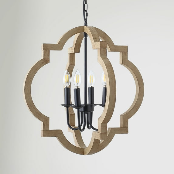 Aiwen Geometric Unique Chandelier Pendant Light Classic Metal Hanging Lamp Fixture Beige