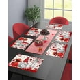 thumbnail image 5 of Valentines Placemats Red Gnome Heart Valentines Day Place Mats for Dining Room Eucalyptus Leaves Washable Table Mats for Kitchen Dining Decorations Set of 6, 5 of 5
