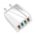 thumbnail image 1 of Phone Charger,4-Port Wall with Intelligent Temperature Control,Control and Multi Protection System for All Phones, Fast Charging,4-Port Quick Charge 3.0 Hub, 1 of 8