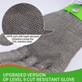 thumbnail image 2 of Guante de cocina resistente a cortes Aillary Level 9 de acero inoxidable, 2 of 6