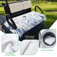 thumbnail image 5 of Golf Cart Seat Covers for 2 Seater, Blue Floral Spring Soft Microfiber Cart Seat Towel Blanket, Summer Botanical Pastoral Absorbent Breathable Non Slip Bench Seats Protector for Golf Course 51"x31", 5 of 9