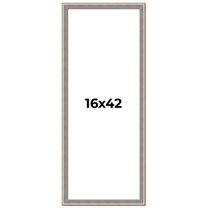16x42 Frame Grey Real Wood Picture Frame Width 1.25 inches | Interior Frame Depth 0.5 inches | Hans