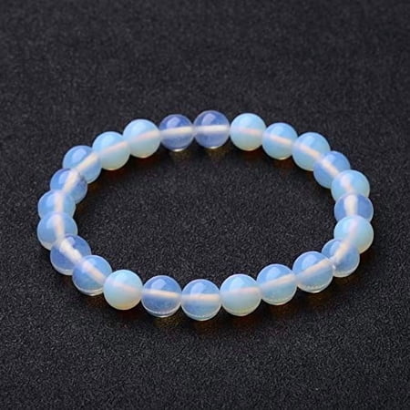 1Pcs Opalite Beaded Stretch Bracelets Beaded Metal Bracelets Jewelry Making Bracelets for Women Birthday Festival Elegant Gifts Personalized Jewelry 2 inch(5.2cm)