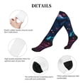 thumbnail image 5 of Lsque Cool Wolf Head Pattern Sport Compression Socks for Men & Women 15-20 mmHg Knee High Nurse Pregnant Running Medical and Travel Athletic, 5 of 6