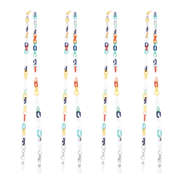 MasteelfCA 4Pcs Colorful Mask Hanging Chains Kids Mask Lanyards Eyeglasses Acrylic Chains