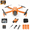 Orange, variant on OEKE Drone with 4K HD Dual Camera for Adults Kids, RC Quadcopter with 3 Modular 1800mAh Batteries for 30 Mins Long Flight