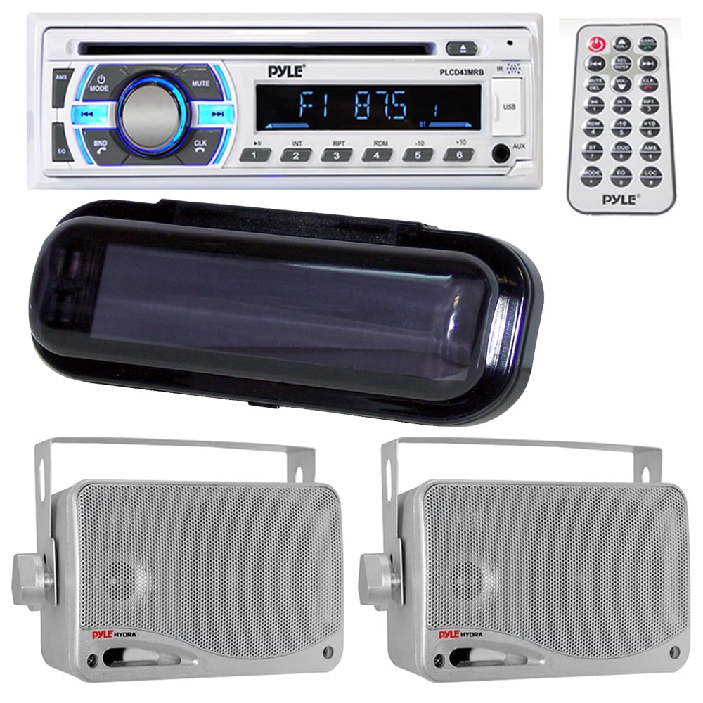 Bluetooth Marine Stereo Radio Receiver Water-Resistant 3’’ Color LCD Display