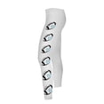 thumbnail image 5 of Lovzfmll Women's Cropped Pants, Mid Rise Football Print Stretch Leggings, Casual Slim Ankle Length Pants White, L, 5 of 9