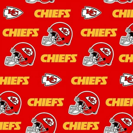 Nfl Kansas City Chiefs 58" 100% Cotton Sports Logo Craft Fabric By The Yard, Multi-Color
