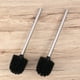 thumbnail image 2 of EeaseMX Cepillo de inodoro con mango de acero inoxidable duradero, 2 unidades, para limpieza de baño (negro), 2 of 7