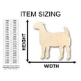 thumbnail image 2 of Unfinished Wood Goat Boer Farm Animal Shape - Craft - up to 46" DIY 3" / 1/8", 2 of 3
