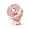 thumbnail image 1 of Ventilador Recargable USB para Dormitorio, Miniventilador de Escritorio Portátil Tipo Clip, Ventilador Ajustable con Rotación de 360 Grados y Luz LED B, 1 of 5