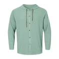 thumbnail image 2 of Chemise à Manches Longues pour Hommes Cardigan Décontracté de Vacances à Capuche, 2 of 5