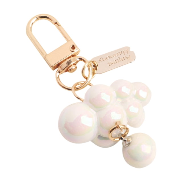Llavero de perlas artificiales para bolso, llavero, funda para auriculares, decoración Estilo B