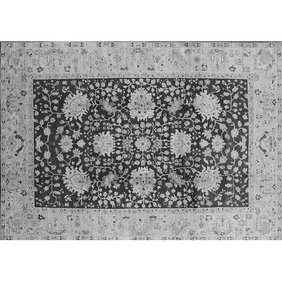 Ahgly Company Indoor Rectangle Oriental Gray Traditional Area Rugs, 5' x 7'