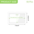 thumbnail image 2 of Uxcell 50Pcs Self Adhesive Index Card Pockets with Top Open for Loading, 1.8 x 3 Inch Clear Index Card Label Holder Photo Sleeves for Office Home Library Card Storage Bin, 2 of 6