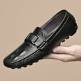 thumbnail image 2 of Men's Casual Loafers Slip On Leather Shoes Lightweight Driving Shoes Moccasins Classic Penny Loafer Flats Boat Shoes, 2 of 9