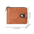 thumbnail image 5 of ddioayh Men's Vintage Lock Buckle Wallet with Multiple Card Slots and Zipper Coin Purse Compact Lightweight 112g for Business Travel Daily Use, 5 of 5