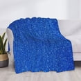 thumbnail image 3 of Naloa Blue Glitter Flannel Blankets - Thick and Warm Blanket for Winter, Soft Fuzzy Plush King Blanket for All Seasons80"x60", 3 of 6