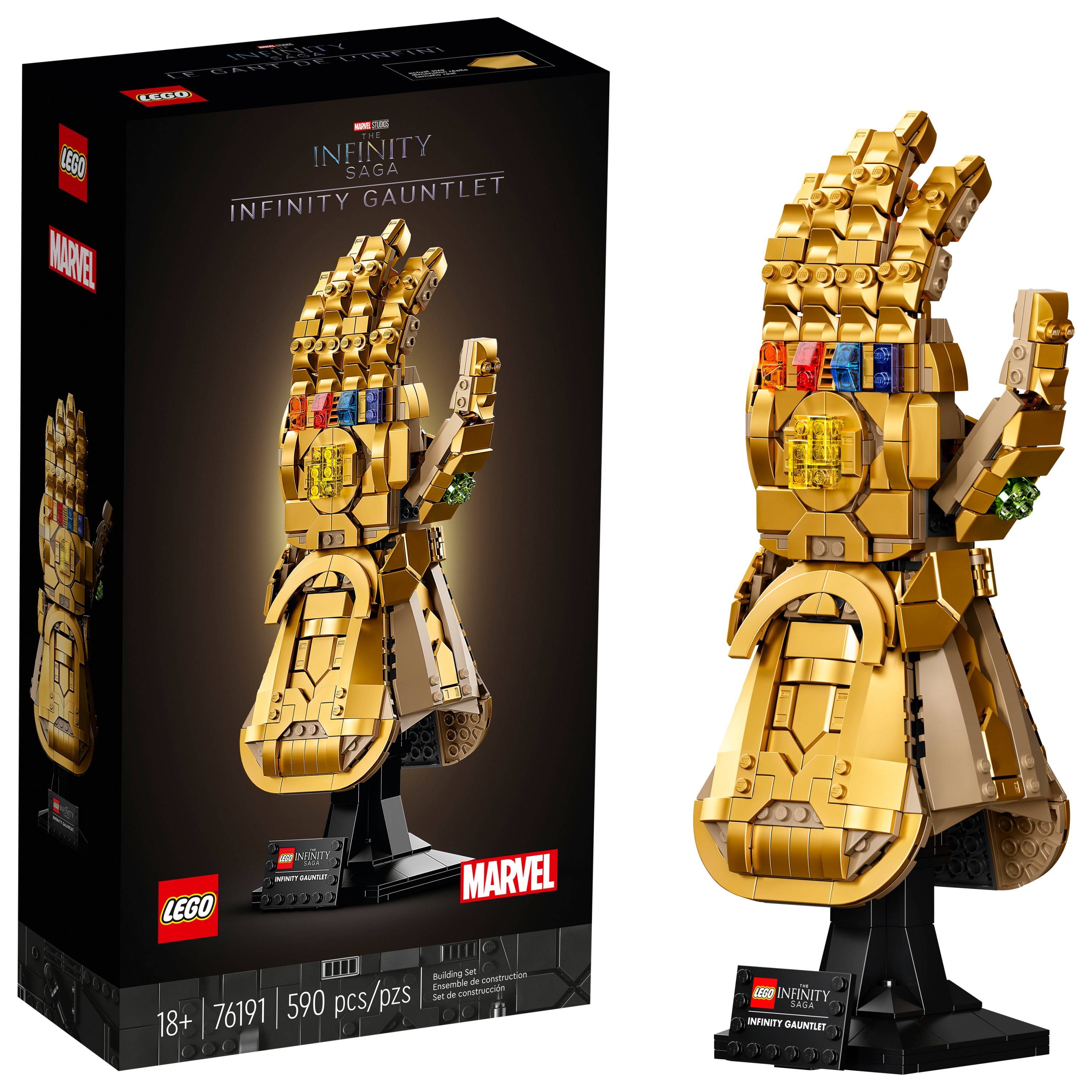 LEGO Marvel Infinity Gauntlet 76191 Collectible Gauntlet Model with Infinity Stones (590 Pieces