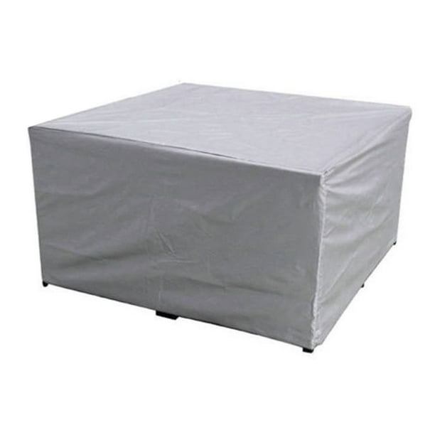 Funda para mesa de patio Dinheiro plateada, funda Oxford 210D para caja de terraza, funda para mesa de exterior, funda impermeable para muebles para sofá, mesa de centro y sillas